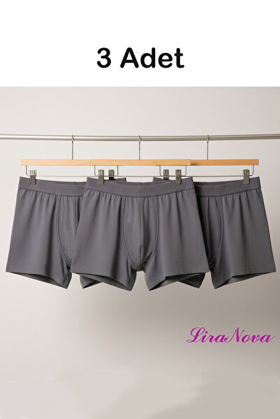 Füme Ultra Soft Likralı Boxer 3'Lü