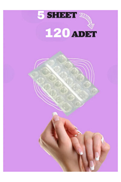 Acarlar Ticaret 120 Adet Zararsız Pro Çift Taraflı Protez Takma Tırnak Yapıştırıcısı Yapıştırma Bandı Tak Çıkar
