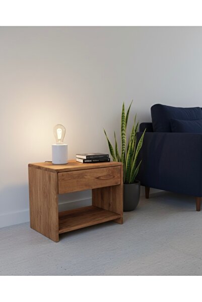 Creawood Masif Ceviz Başucu Masası - Komodin