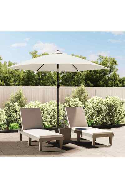 vidaxl Replacement Fabric for Outdoor Parasol Sand White 300 cm