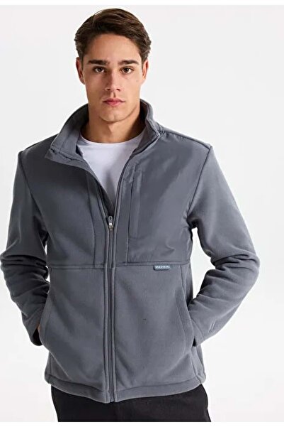 SKECHERS M Polar Jacket S2520130 Polar Ceket Erkek Mont GRİ