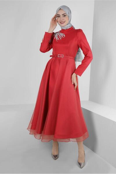 Alvina TAŞ İŞLEMELİ ABİYE ELBİSE 50226
