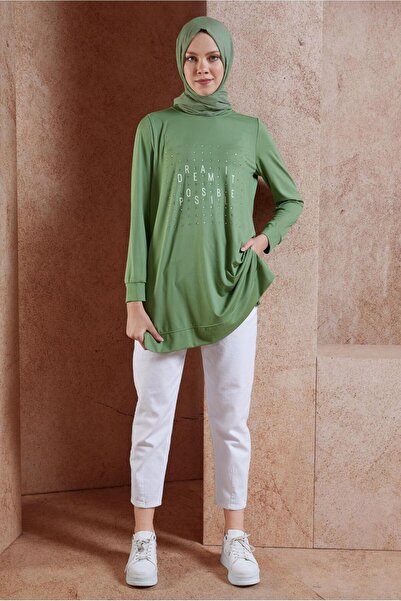 Alvina 44639 Модель Спортивний костюм з деталями з каменю