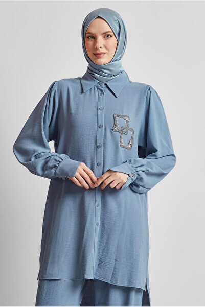 Alvina Stone Printed Pants Suit 45485