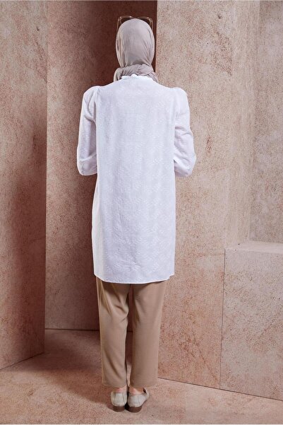 Alvina 44649 Model Hijab Tunic - Ruffle Detailed