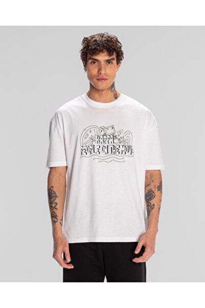Kappa Logo Fred Erkek Beyaz Regular Tişört