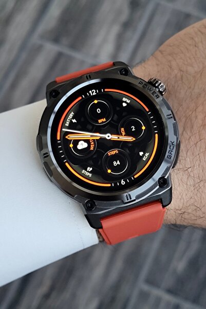 Daniel Klein Turuncu Renk Android ve İphone Uyumlu Değiştirilebilir Kordonlu Akıllı Saat