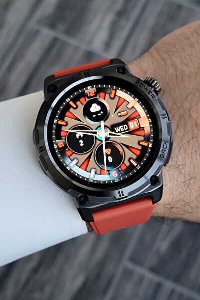 Daniel Klein Turuncu Renk Android ve İphone Uyumlu Değiştirilebilir Kordonlu Akıllı Saat