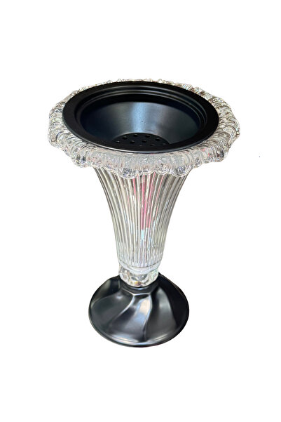 ALQANNAS Crystal incense burner on black, medium size, elegant and sophisticated design