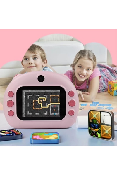 SMARTIC Instant printing photo camera, Full HD 1080p, 20MP, 2.0", SD 32GB+2 rolls, selfie+1 game+MP3