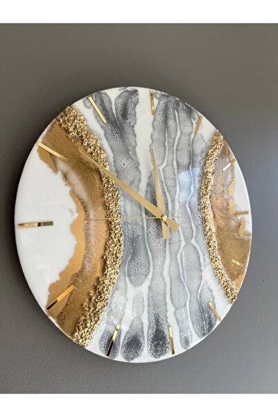 Sultan Tasarım Ceas de perete elegant cu design epoxidic de 40 cm - diametru ...