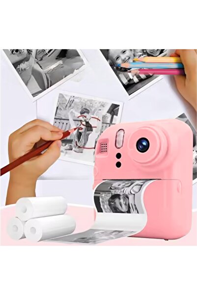 SMARTIC Instant printing photo camera, Full HD 1080p, 12MP, 2.4", SD 32GB+2 rolls, selfie+1 game+MP3