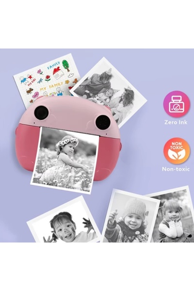 SMARTIC Instant printing photo camera, Full HD 1080p, 20MP, 2.0", SD 32GB+2 rolls, selfie+1 game+MP3