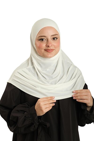 HÜRREM BONE Eșarfă hijab cu împletire, practic, cremă, țesătură nisipoasă, au...