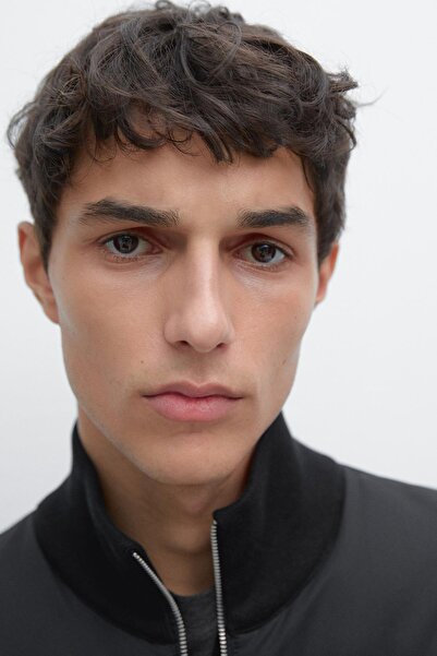 Massimo Dutti Kontrast triko şişme mont