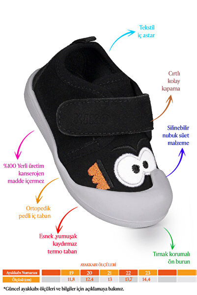 Kiko Kids Cookie Velcro Baby Girl First Step Orthopedic Daily Shoes