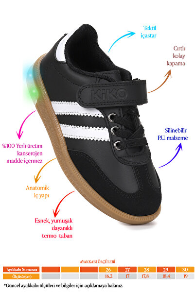 Kiko Kids Renis Daily Velcro Lighted Girls' Sports Shoes