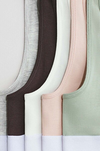 H&M 5-pack cotton crop tops