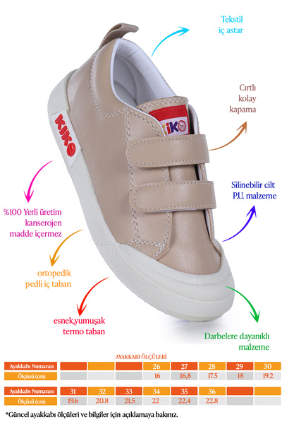 Kiko Kids Suba Velcro Thermo Sole Girls' Casual Sneakers