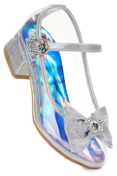 Kiko Kids Asel Fata Copii Rochie de Seara cu Toc Sclipici Pantofi Transparenti