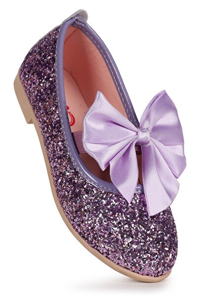 Kiko Kids Tari Broken Glass Bow Elastic Girls' Ballerina Shoes