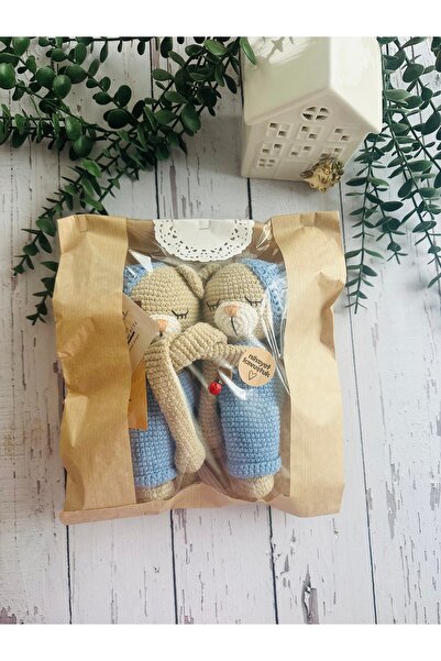 Damla Amigurumi Uykucu ayıcık perde tutucu