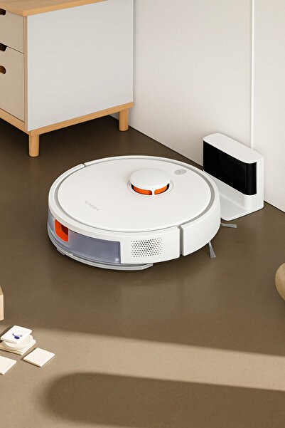 Xiaomi 5000pa Halı, Parke ve Sert Zemin Wifi Ve Sesli Kontrol Özellikli Akıllı Robot Süpürge + Tiftik mk