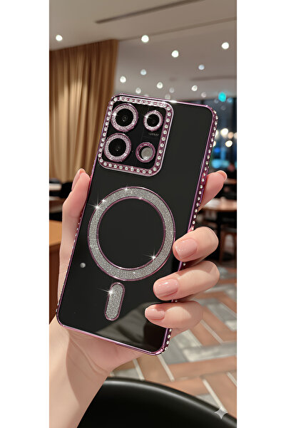 TechTrove Xiaomi Redmi Note 13 Pro 4G Uyumlu Parlak Taşlı Işıldayan Tasarım K...