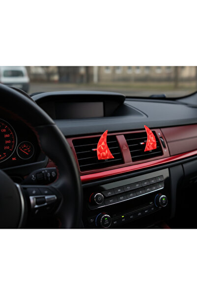 Çiçek Antalya Red Devil Horn Car Air Conditioner Grille Ornament Car Interior Accessory