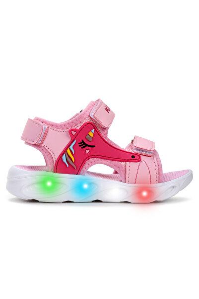Kiko Kids Unicorn Daily Lighted Velcro Baby Girl Sandals Shoes
