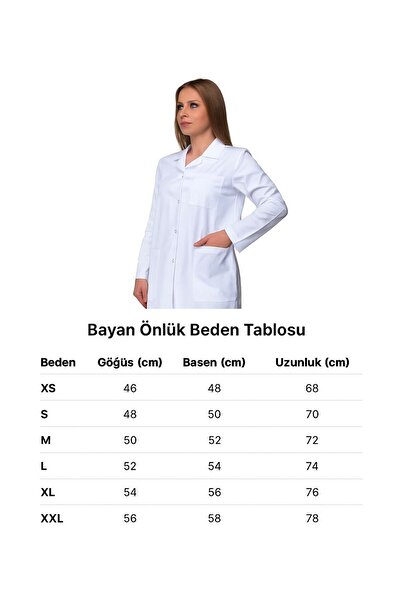 Sarıçiyil Üniforma Women's Judge Collar Fit Fit Jacket Oversize Doctor-Pharmacist-Teacher Apron