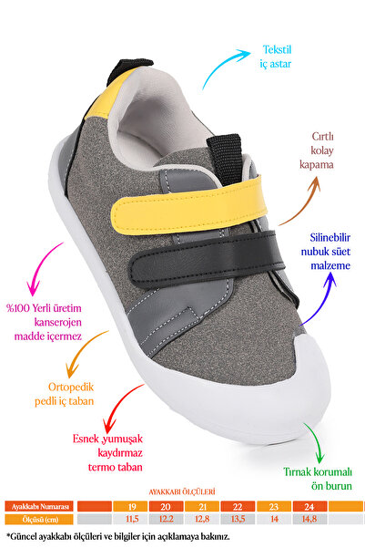 Kiko Kids Chiffo First Step Velcro Baby Boy Sneakers