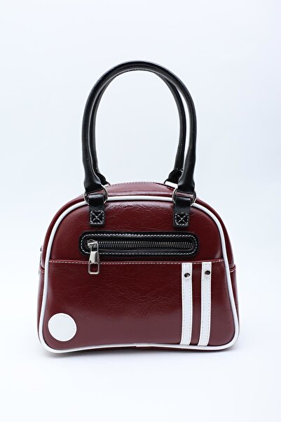 Mopia Mila Bordo Kadın Retro Spor Bowling Çanta