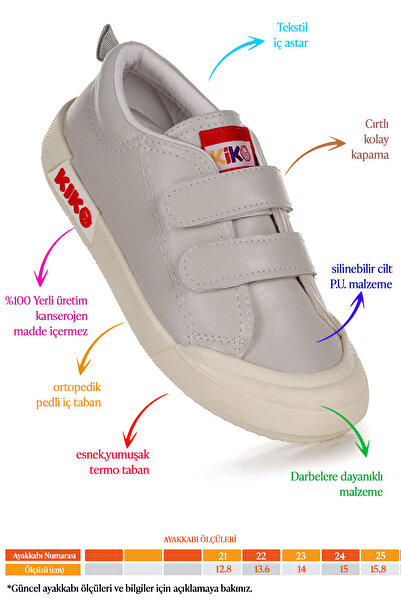 Kiko Kids Suba Velcro Thermo Sole Baby Boy Casual Sneakers