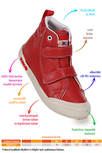 Kiko Kids Garf Günlük Cırtlı Kız Çocuk Bot Ayakkabı