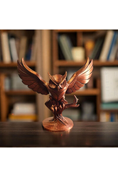Monarch Art Bronz Baykuş Figürü | Dekoratif Heykel | Sessiz Gücün ve Bilgeliğin Sembolü | Premium Seri