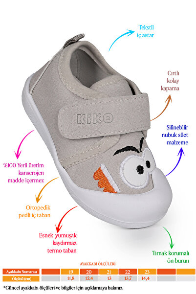 Kiko Kids First Step Slippers with Cookie Velcro for Baby Boy