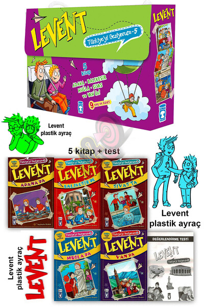 Timaş Çocuk Levent Türkiyeyi Geziyorum 5 Set (9+ Yaş - 5 kitap))