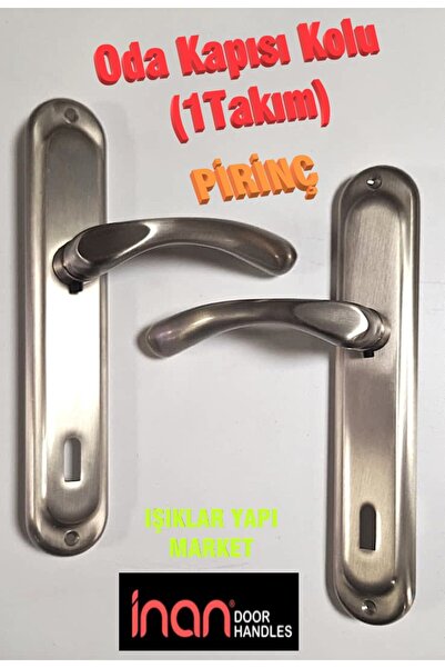 ece life Kapı Kolu -Oda Kapısı Kolu -Pirinç -Saten -(Pk.İçi./Tk.: 1Takım)