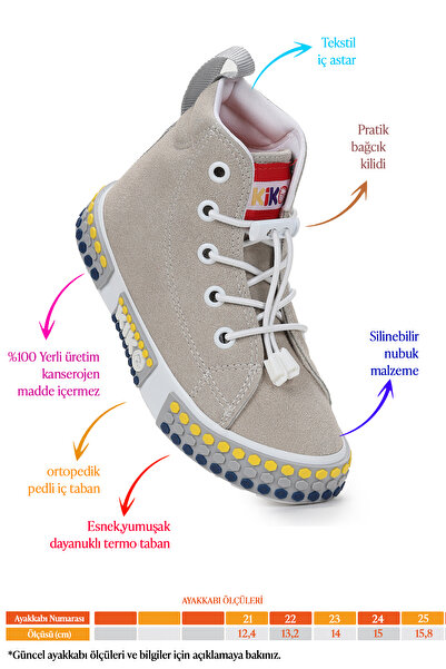 Kiko Kids Gamel Günlük Lastikli Erkek Bebek Bot Ayakkabı