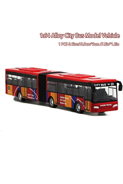 Choice Red 1:64 Alloy City Bus Model Vehicles City Express Bus Double Buses D...