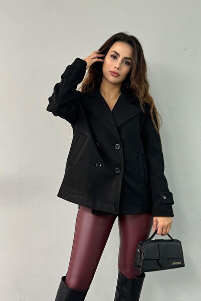 lizge giyim FLATO KOL BİRİTLİ KRUVAZE KAŞE MONT