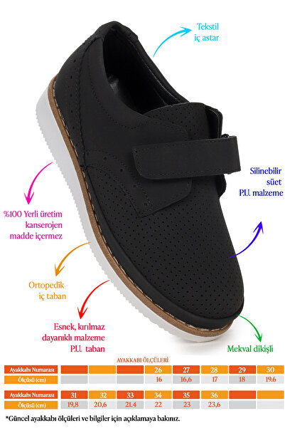 Kiko Kids Circum Nubuk Cırtlı Erkek Çocuk Okul Sünnet Ayakkabısı