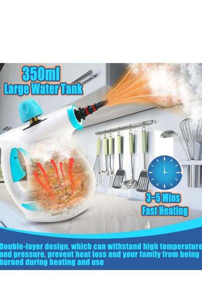 fulina Handheld Steam Cleaner, Multipurpose Portable Pressurized Steamer with11 PCS Accessories and Safety