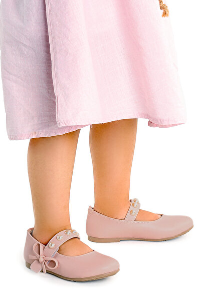 Kiko Kids Παπούτσια μπαλαρίνας για κορίτσια Bareti Skin Pearl Daily Velcro