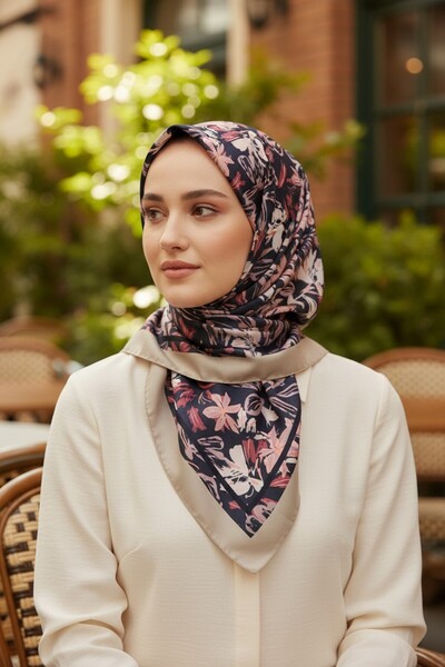 Onur Scarf - Lightweight Comfortable Use Soft Fabric Scarf Floral Pattern Fashion Product Trend Store