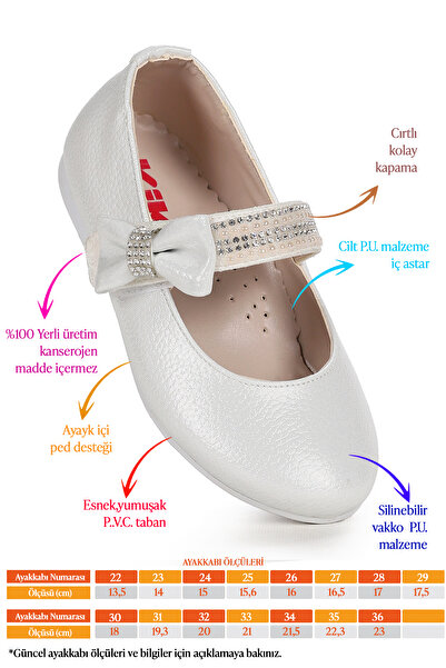 Kiko Kids Παπούτσια μπαλαρίνας Cerry Vakko Velcro για κορίτσια με πέτρα