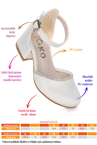 Kiko Kids Ressa Vakko Stone Sandale cu toc de 5 cm pentru fete pantofi de seara