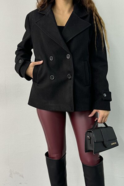 lizge giyim FLATO KOL BİRİTLİ KRUVAZE KAŞE MONT