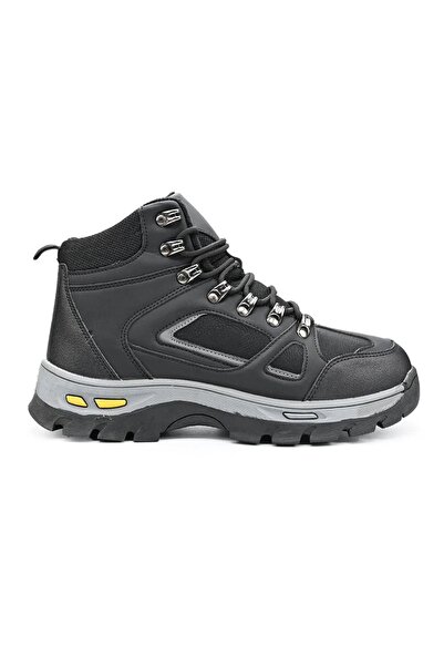 Tmall Men's Boots, With Fleece Lining, TM1GB1001, Black with Grey